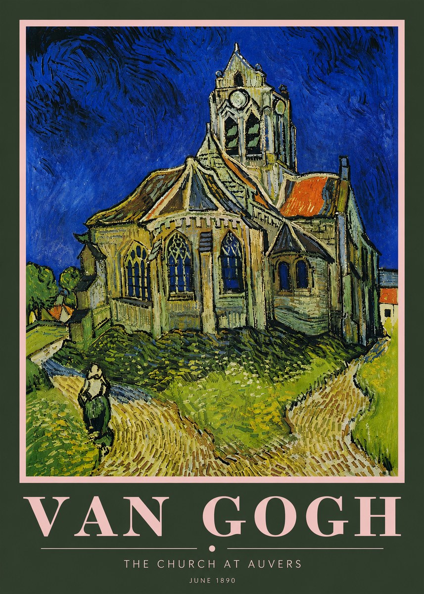 Van Gogh The Church at Auvers II No5 - Juliste