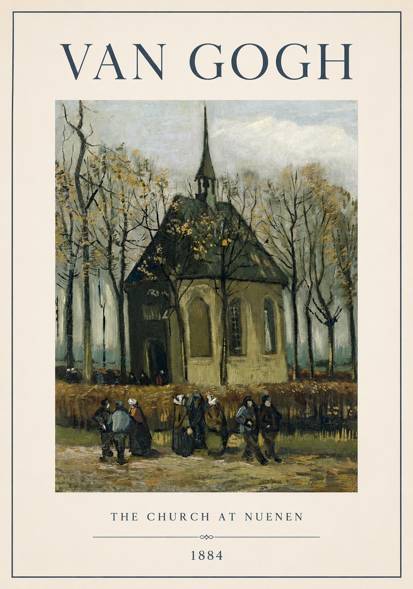 Van Gogh The Church at Nuenen No1 - Juliste