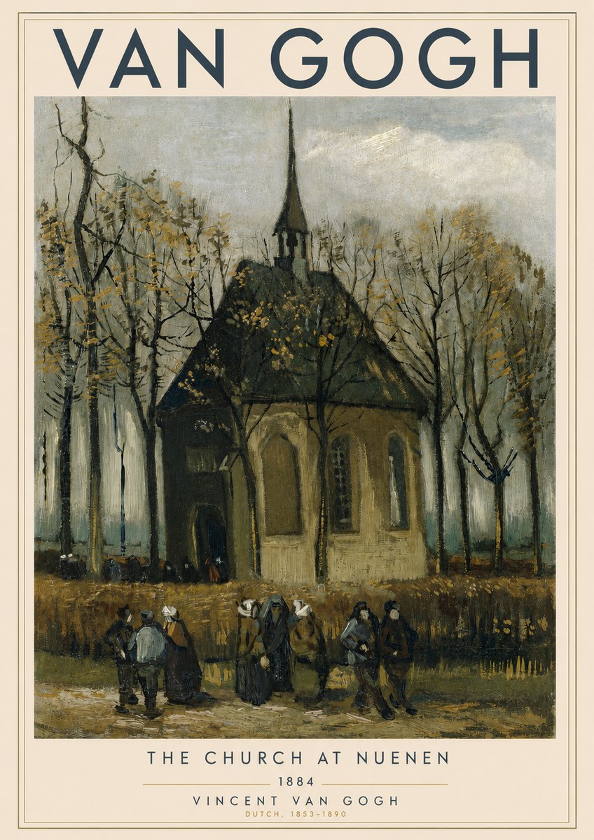 Van Gogh The Church at Nuenen No3 - Juliste