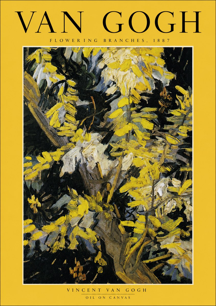 Van Gogh Flowering Branches, 1887 No2 - Juliste