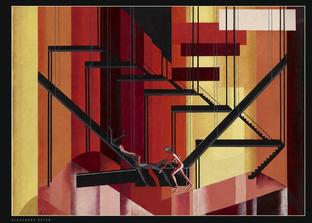 Alexandra Exter Constructivist Stage Design No6 - Juliste
