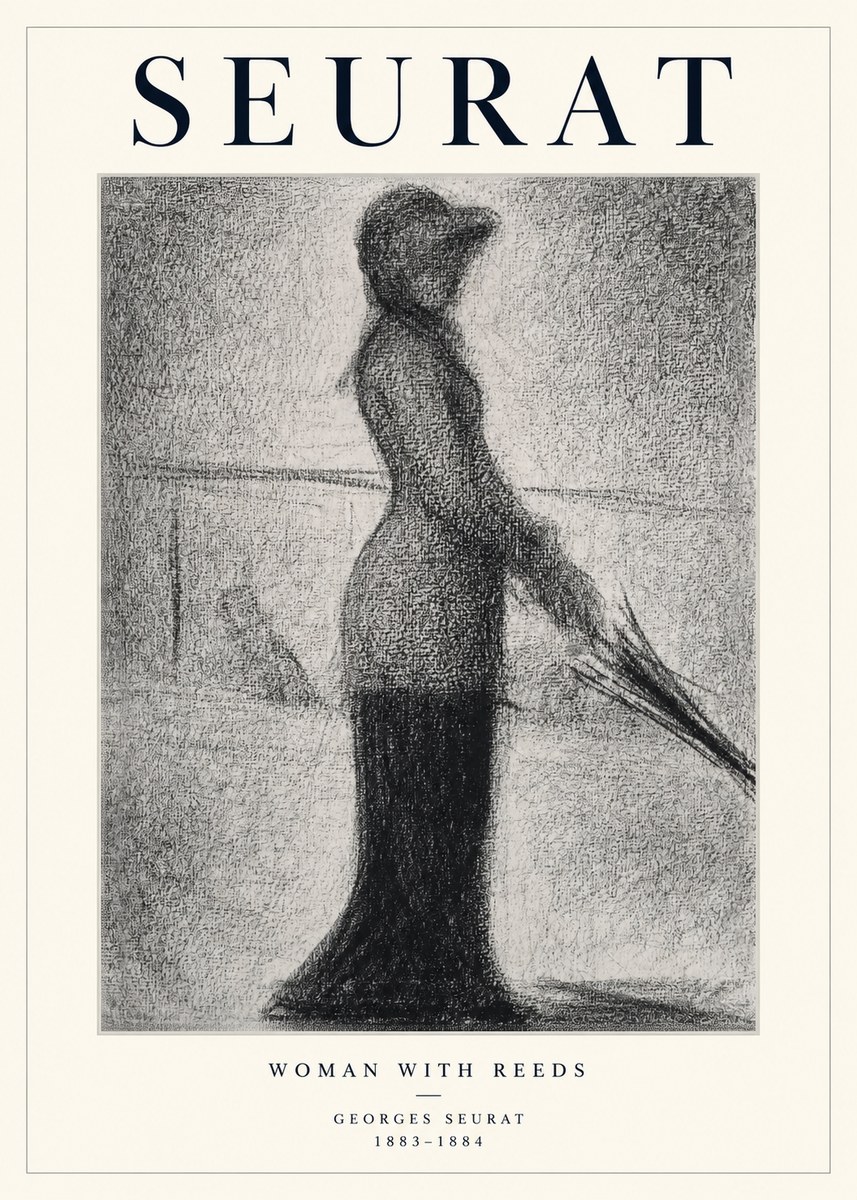 Seurat Woman with Reeds No1 - Juliste