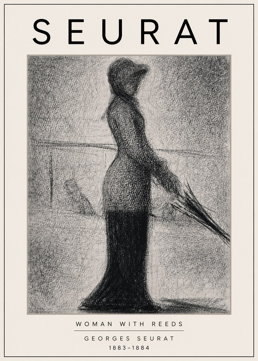Seurat Woman with Reeds No3 - Juliste