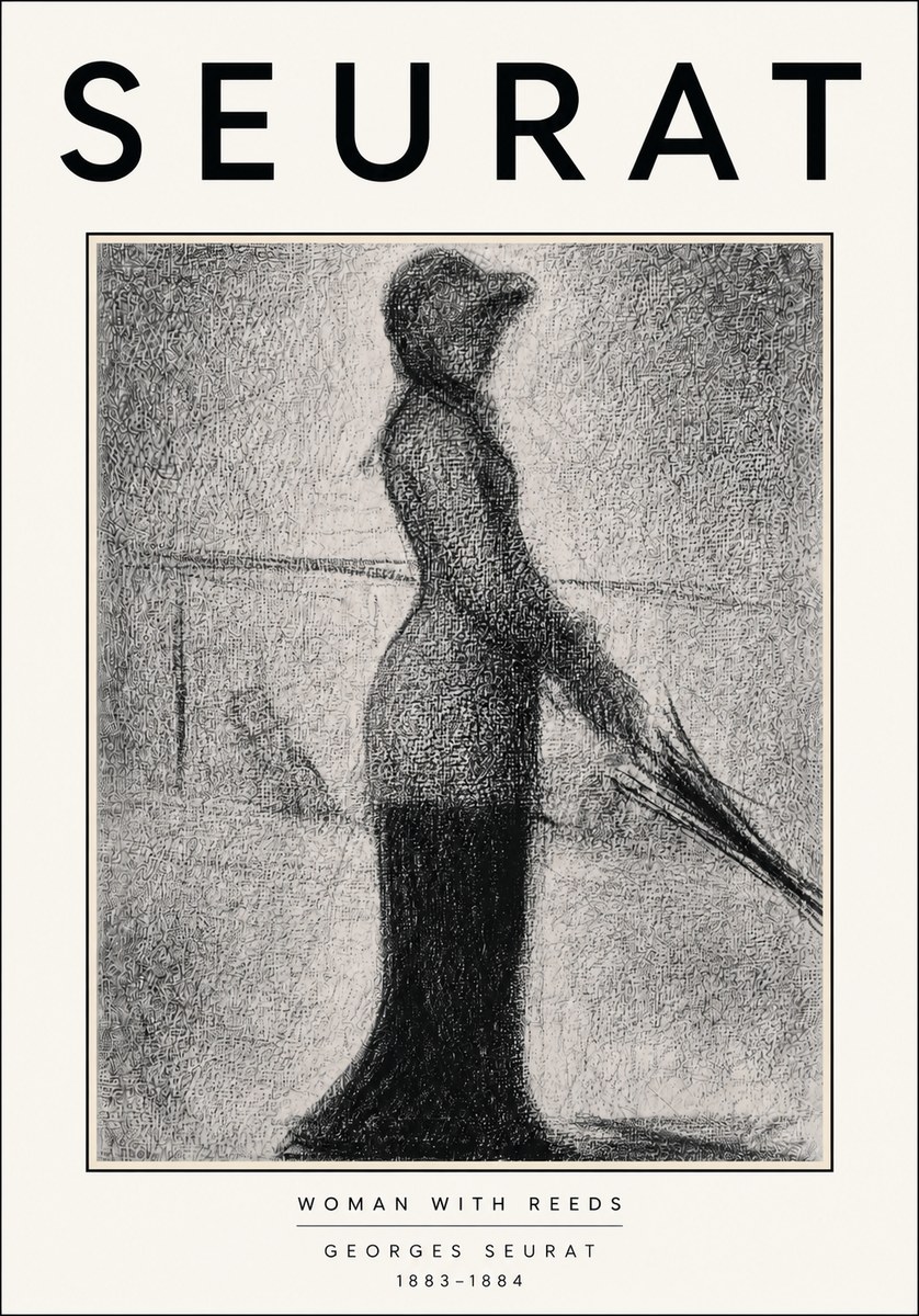 Seurat Woman with Reeds No5 - Juliste
