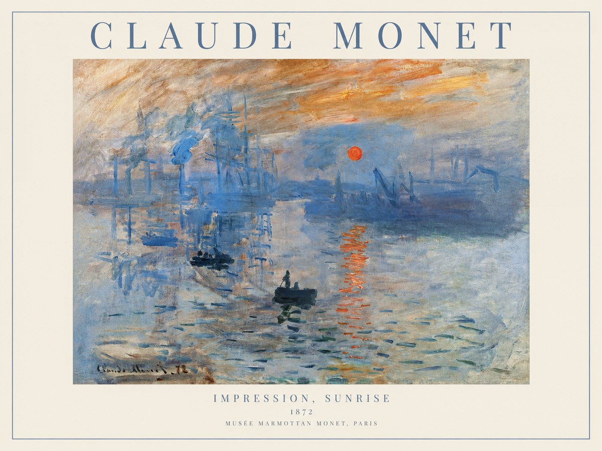 Monet Impression, Sunrise I No1 - Juliste
