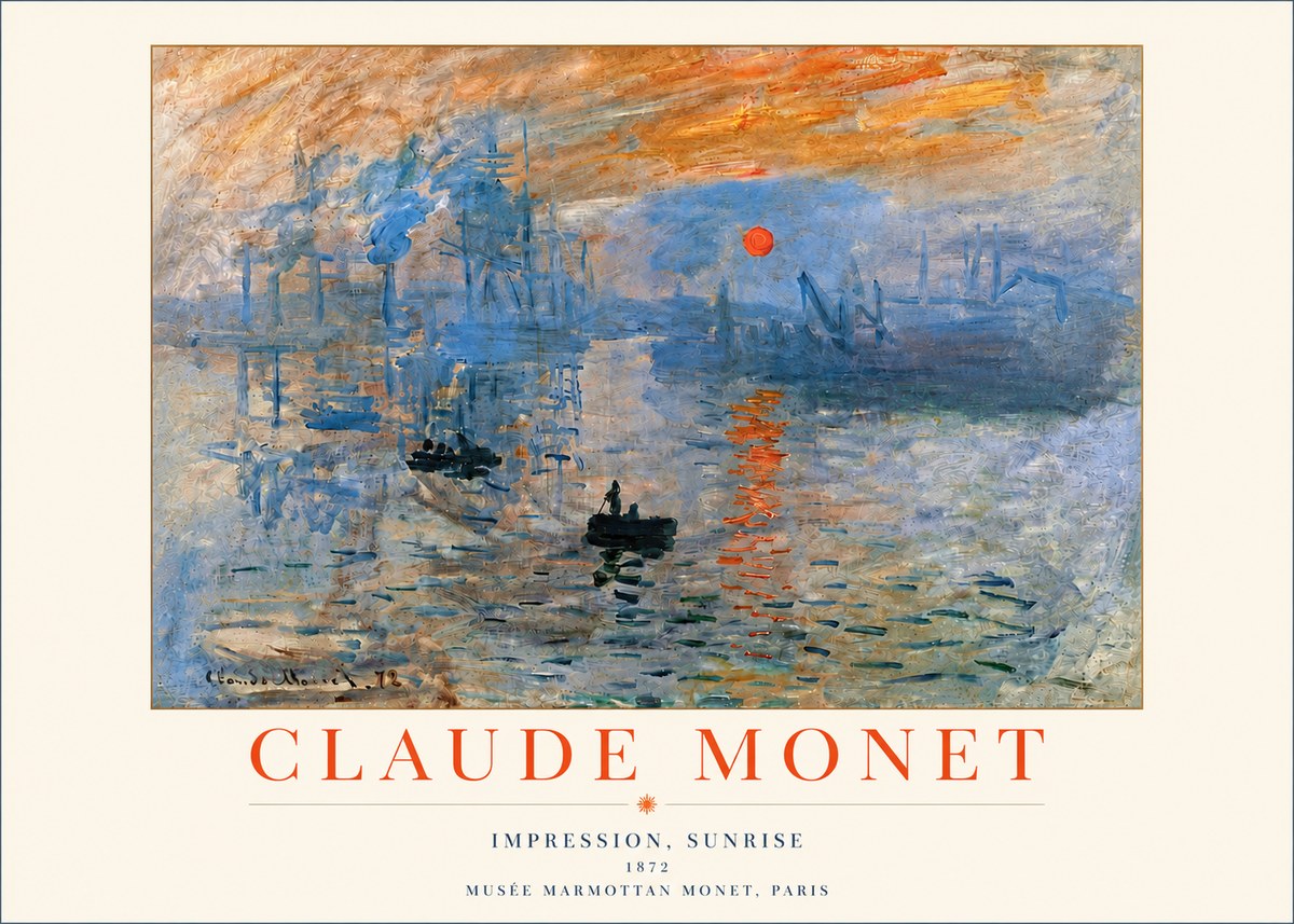 Monet Impression, Sunrise I No4 - Juliste