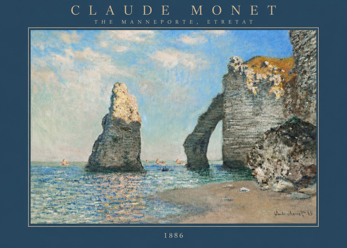 Monet The Manneporte, Etretat No3 - Juliste
