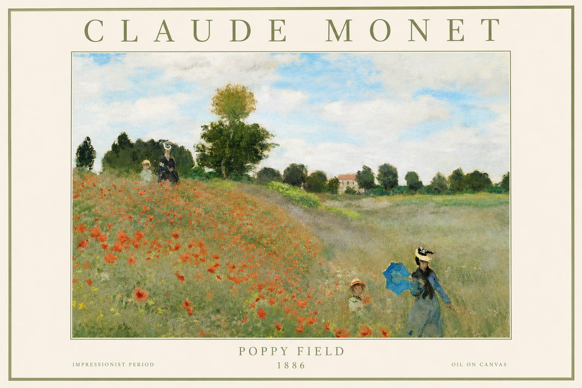 Monet Poppy Field No2 - Juliste