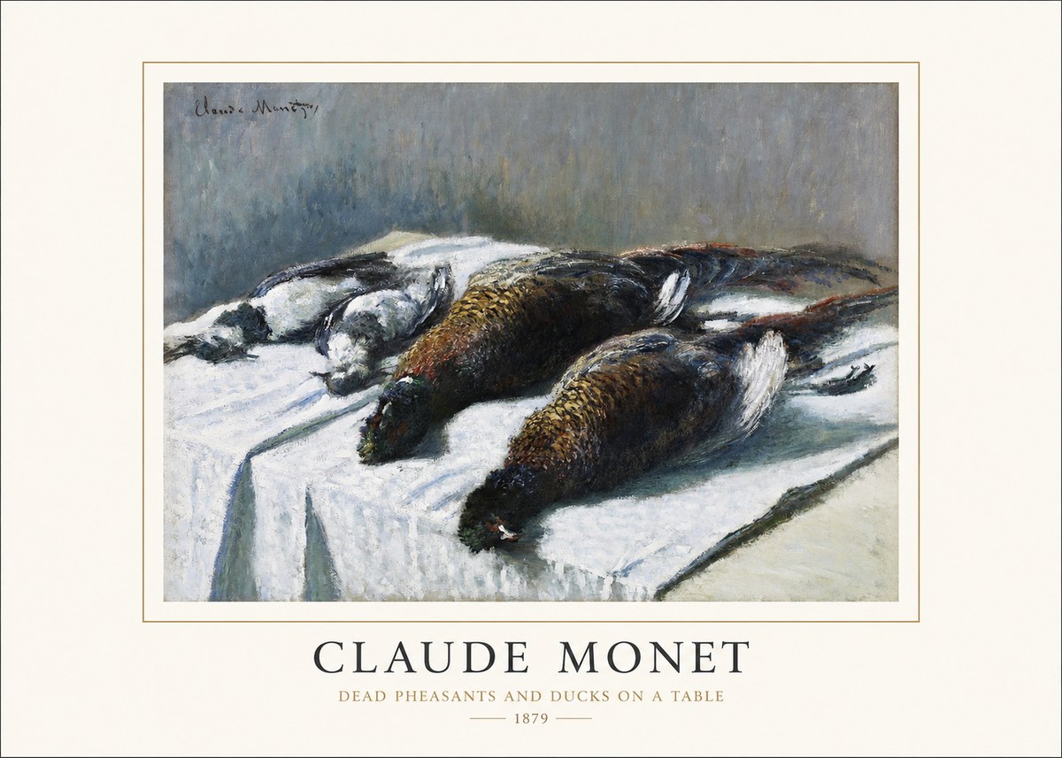 Monet Dead Pheasants and Ducks on a Table No1 - Juliste