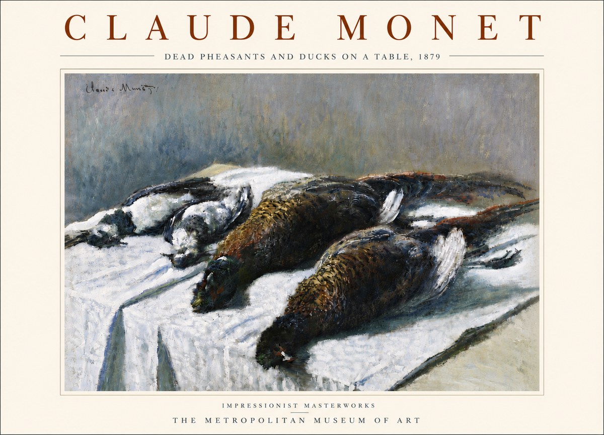 Monet Dead Pheasants and Ducks on a Table No5 - Juliste