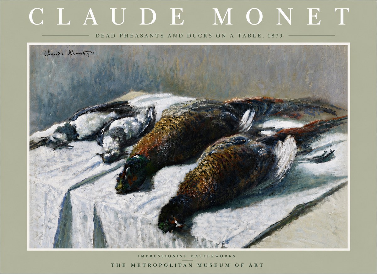 Monet Dead Pheasants and Ducks on a Table No6 - Juliste