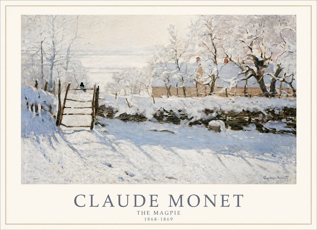Monet The Magpie No1 - Juliste