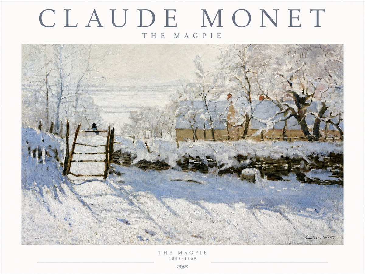 Monet The Magpie No3 - Juliste