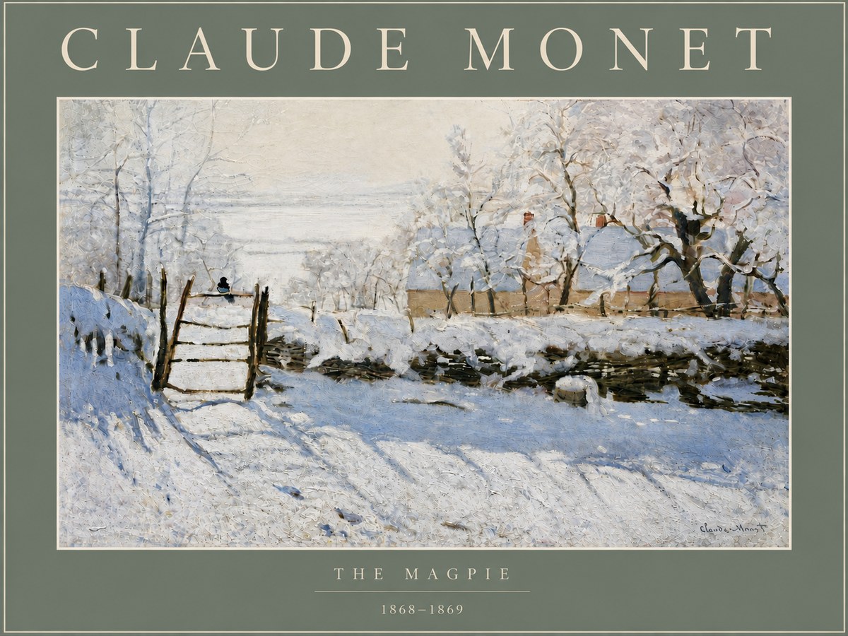 Monet The Magpie No4 - Juliste