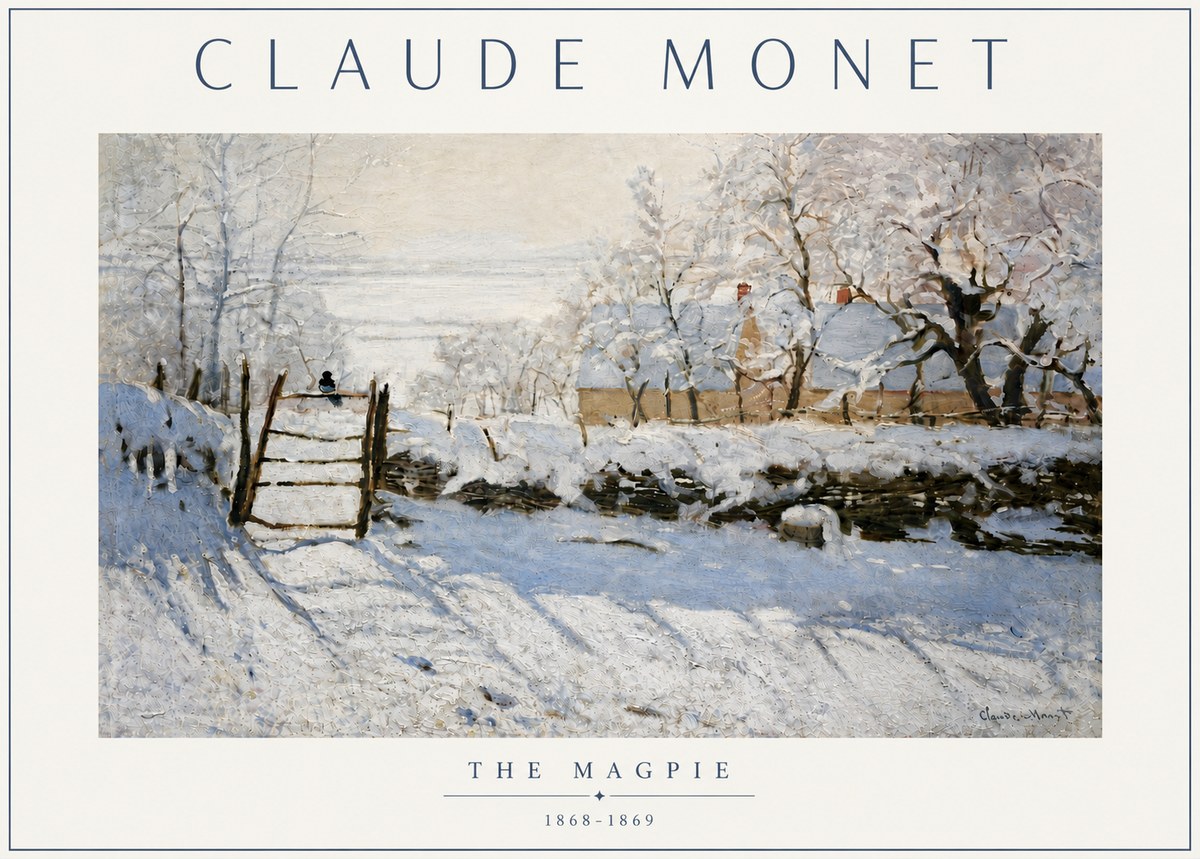 Monet The Magpie No5 - Juliste