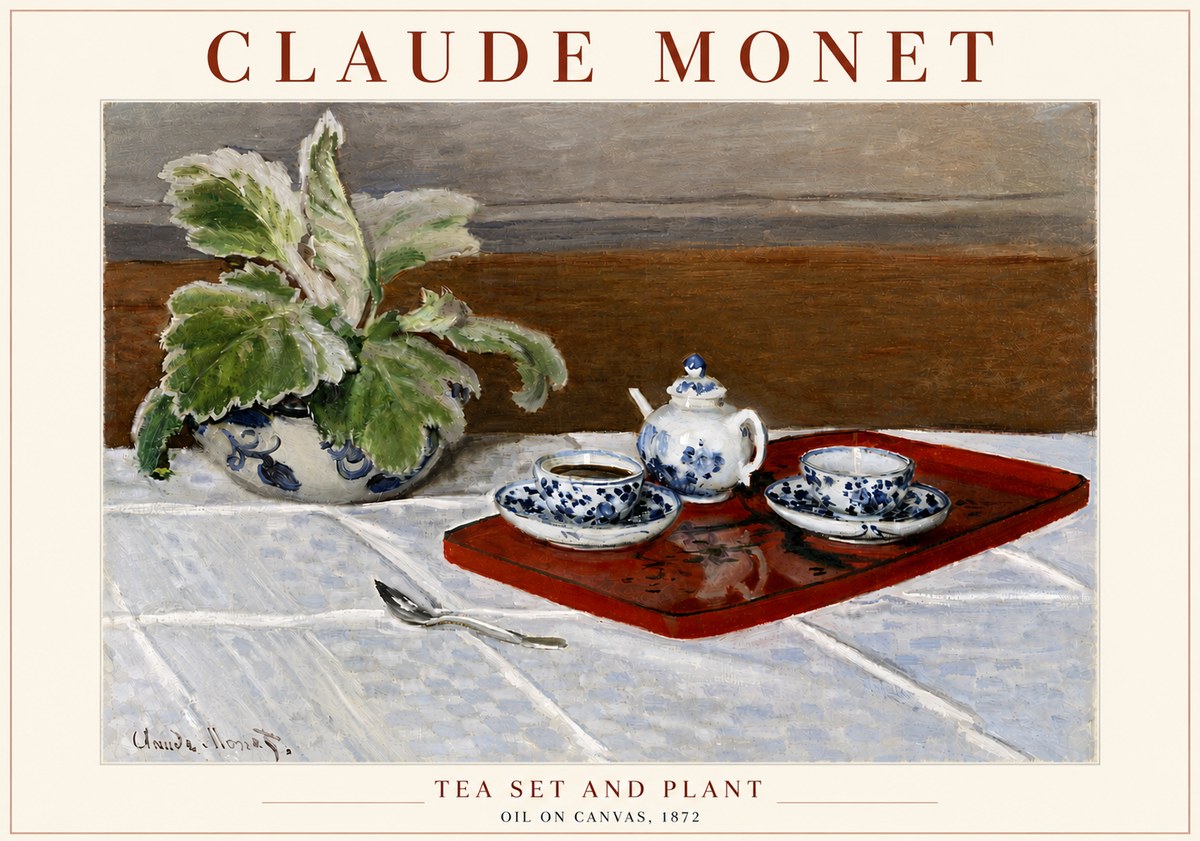 Monet Tea Set and Plant No5 - Juliste