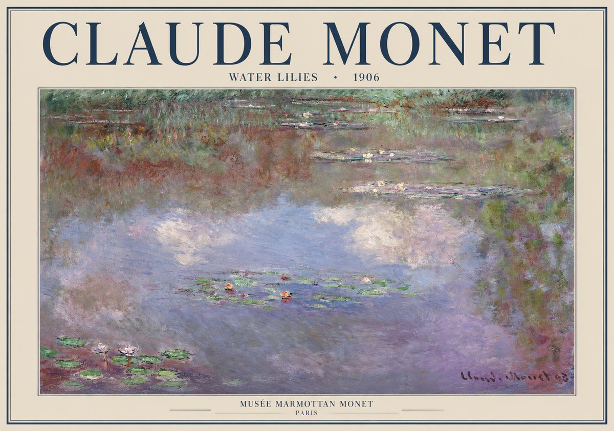Monet Water Lilies VI No1 - Juliste