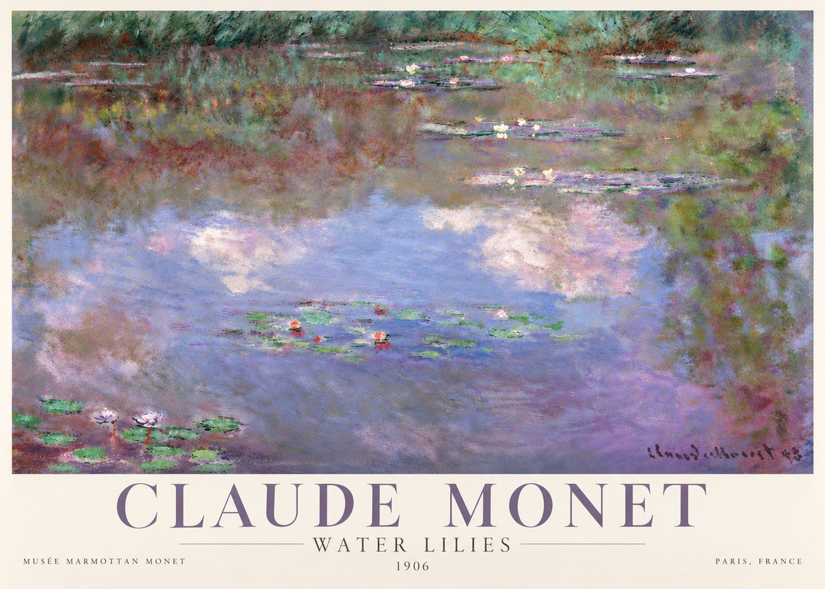 Monet Water Lilies VI No4 - Juliste