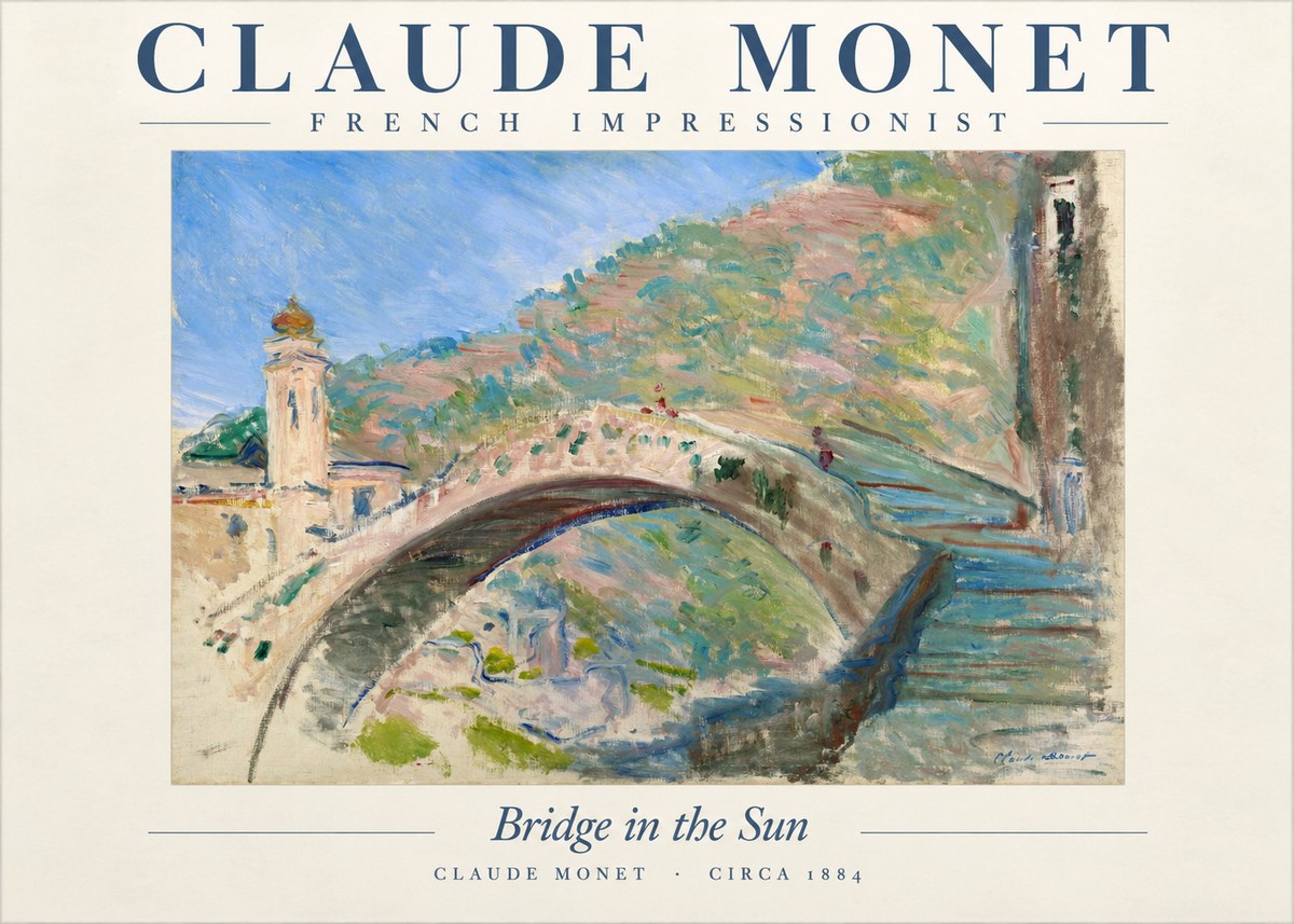Monet Bridge in the Sun No1 - Juliste