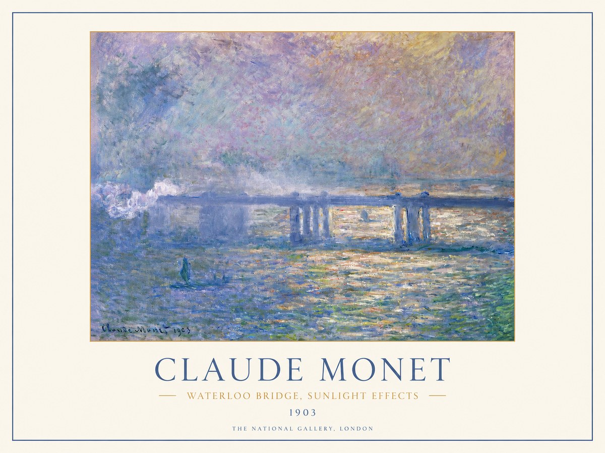 Monet Waterloo Bridge, Sunlight Effects No1 - Juliste