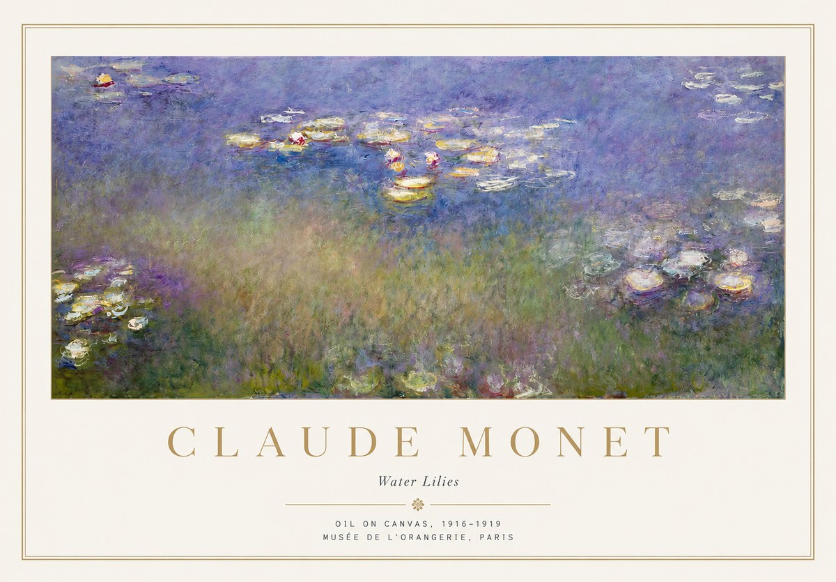 Monet Water Lilies VII No1 - Juliste