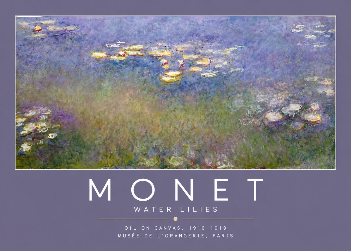 Monet Water Lilies VII No2 - Juliste