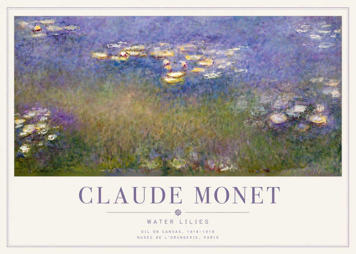 Monet Water Lilies VII No3 - Juliste