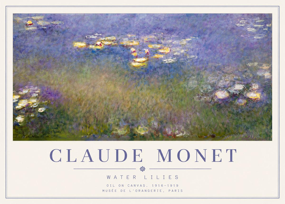 Monet Water Lilies VII No5 - Juliste