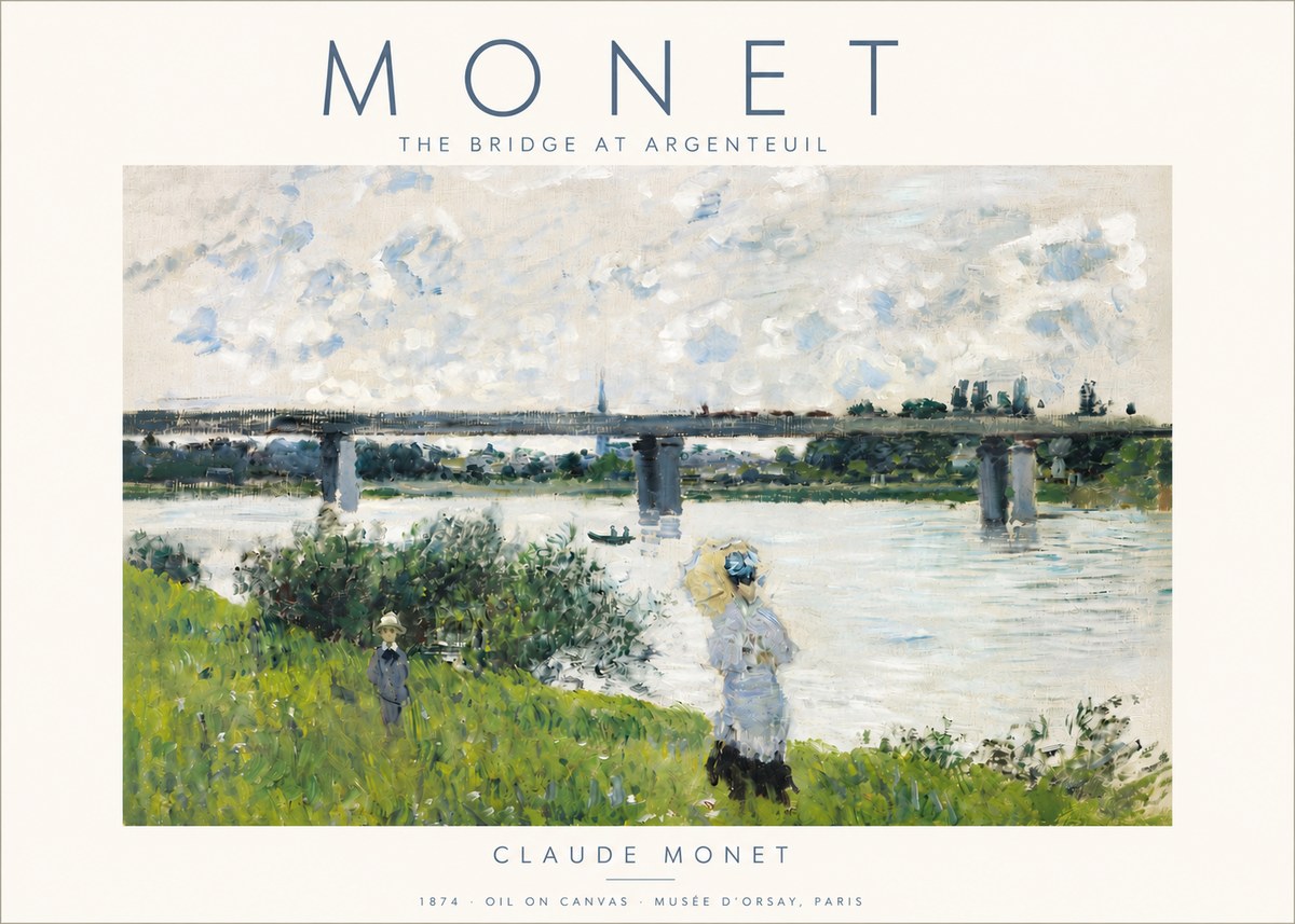 Monet The Bridge at Argenteuil II No4 - Juliste