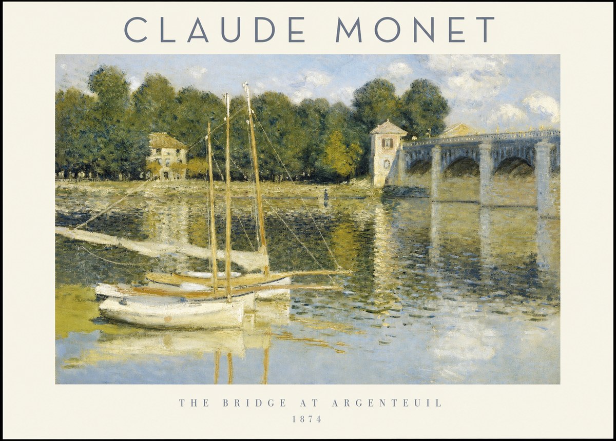 Monet The Bridge at Argenteuil III No1 - Juliste