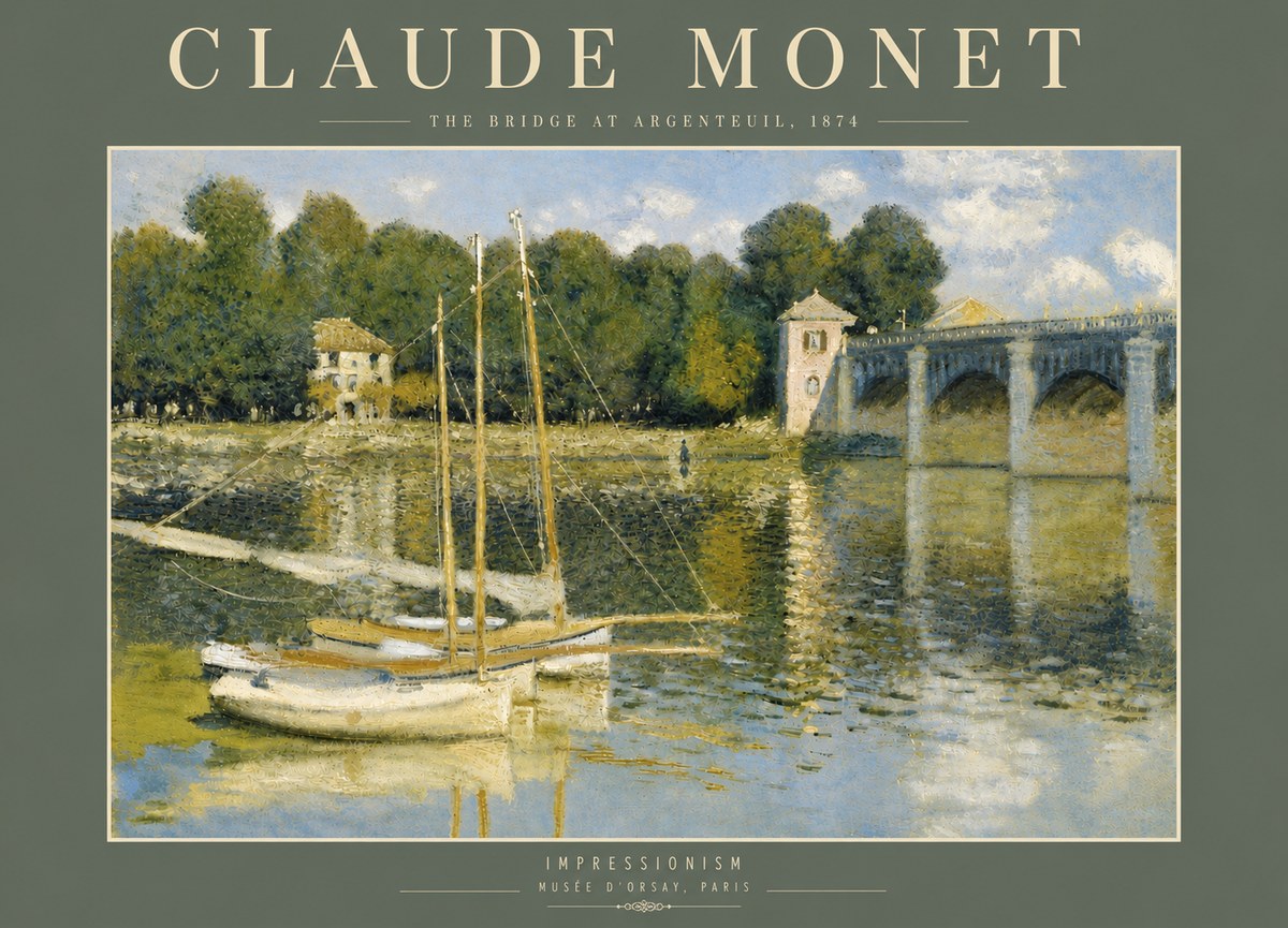 Monet The Bridge at Argenteuil III No4 - Juliste