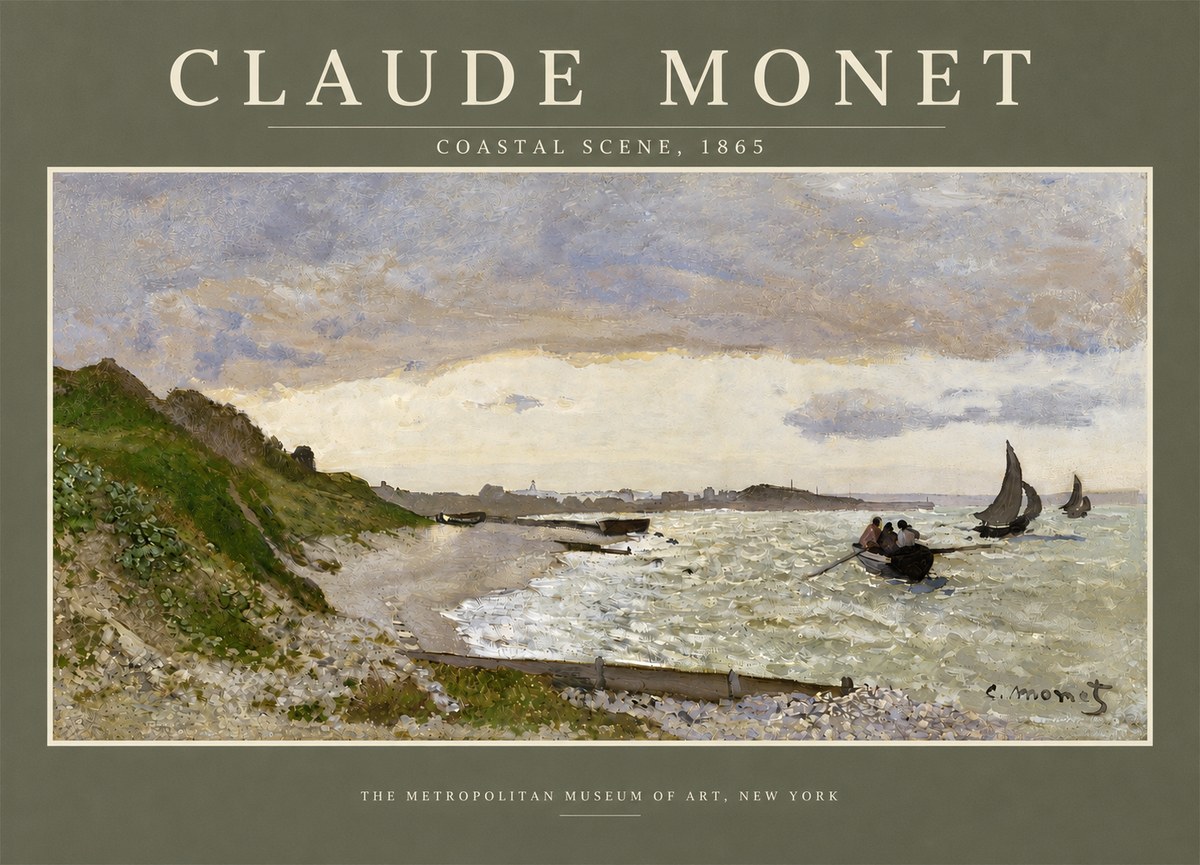 Monet Coastal Scene No4 - Juliste