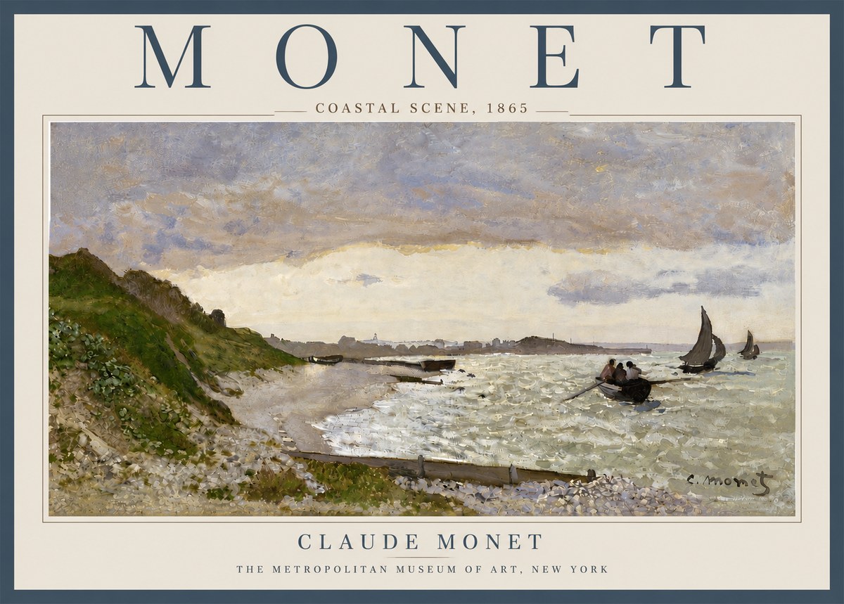 Monet Coastal Scene No5 - Juliste