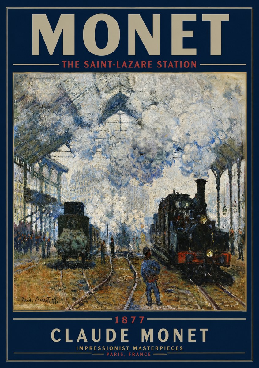 Monet The Saint-lazare Station No3 - Juliste
