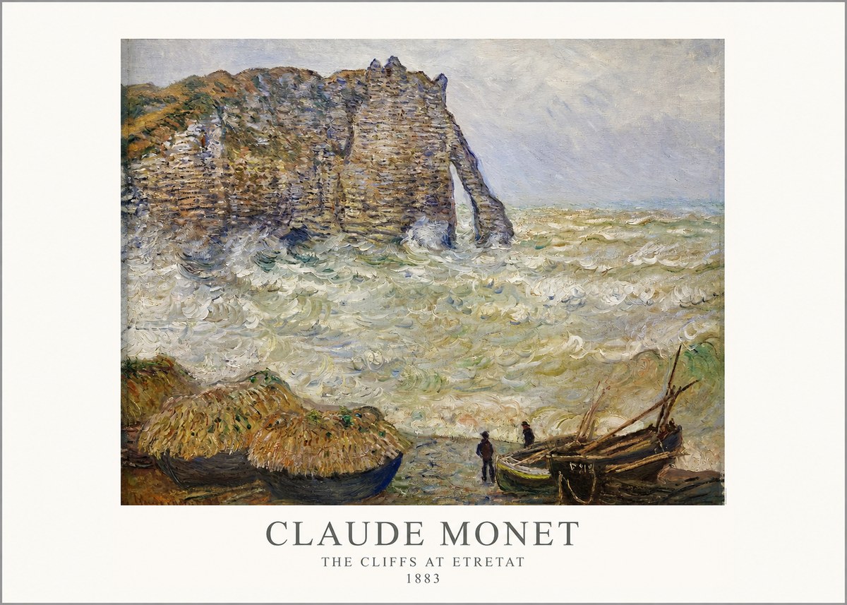 Monet The Cliffs at Etretat No1 - Juliste