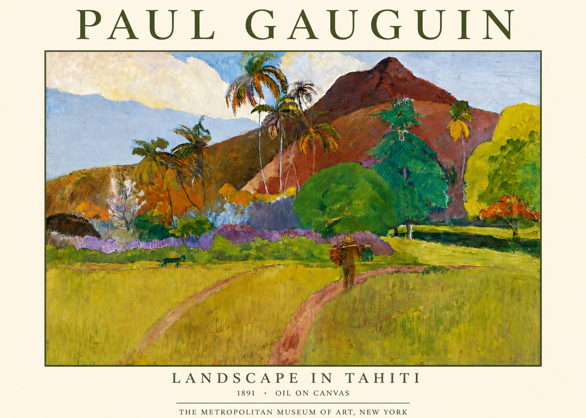 Paul Gauguin Landscape in Tahiti II No3 - Juliste