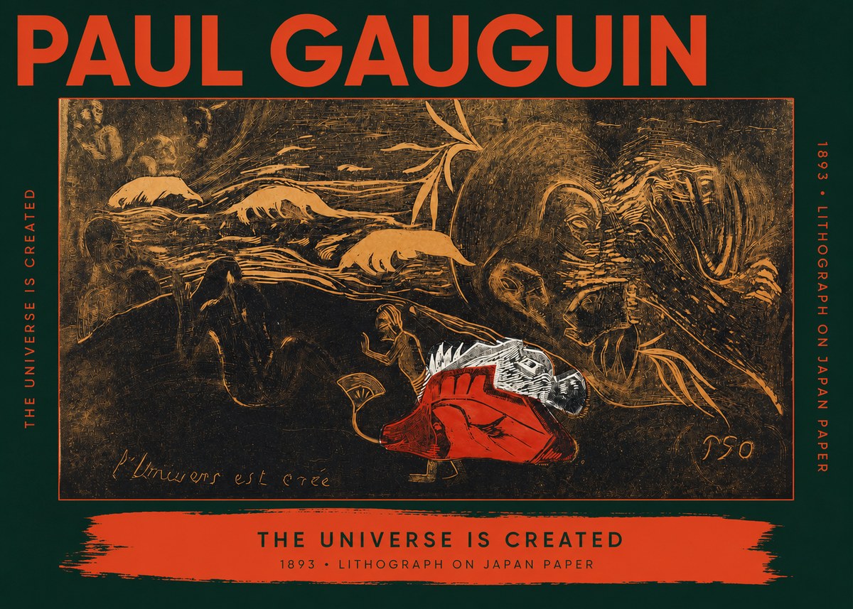 Paul Gauguin The Universe Is Created III No2 - Juliste