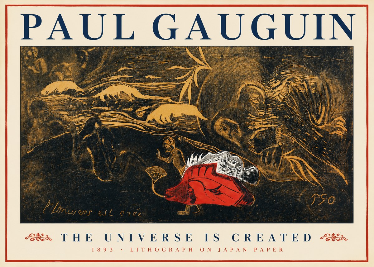 Paul Gauguin The Universe Is Created III No3 - Juliste