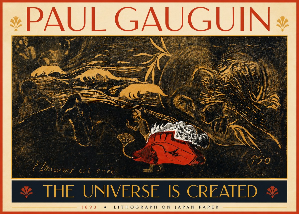 Paul Gauguin The Universe Is Created III No5 - Juliste