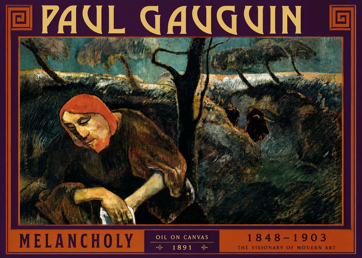 Paul Gauguin Melancholy No5 - Juliste