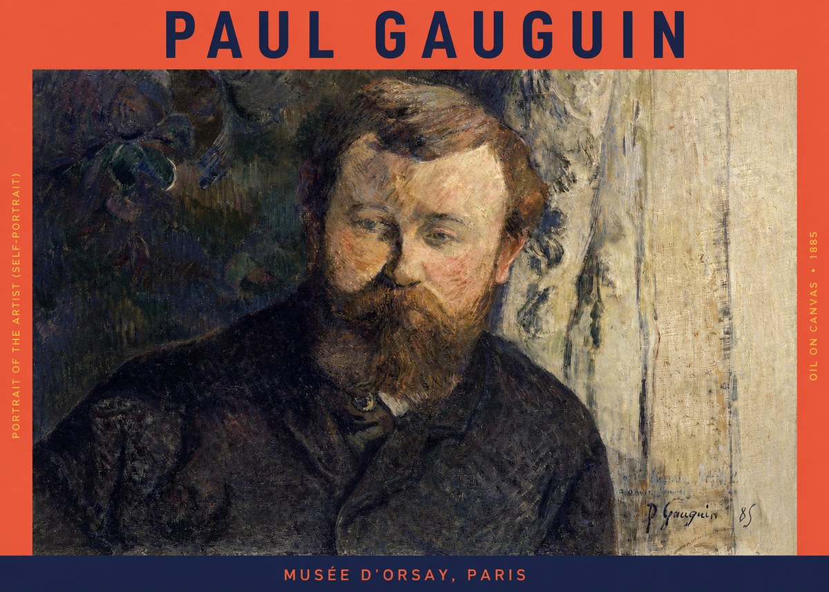 Paul Gauguin Portrait of the Artist (Self-portrait) No2 - Juliste
