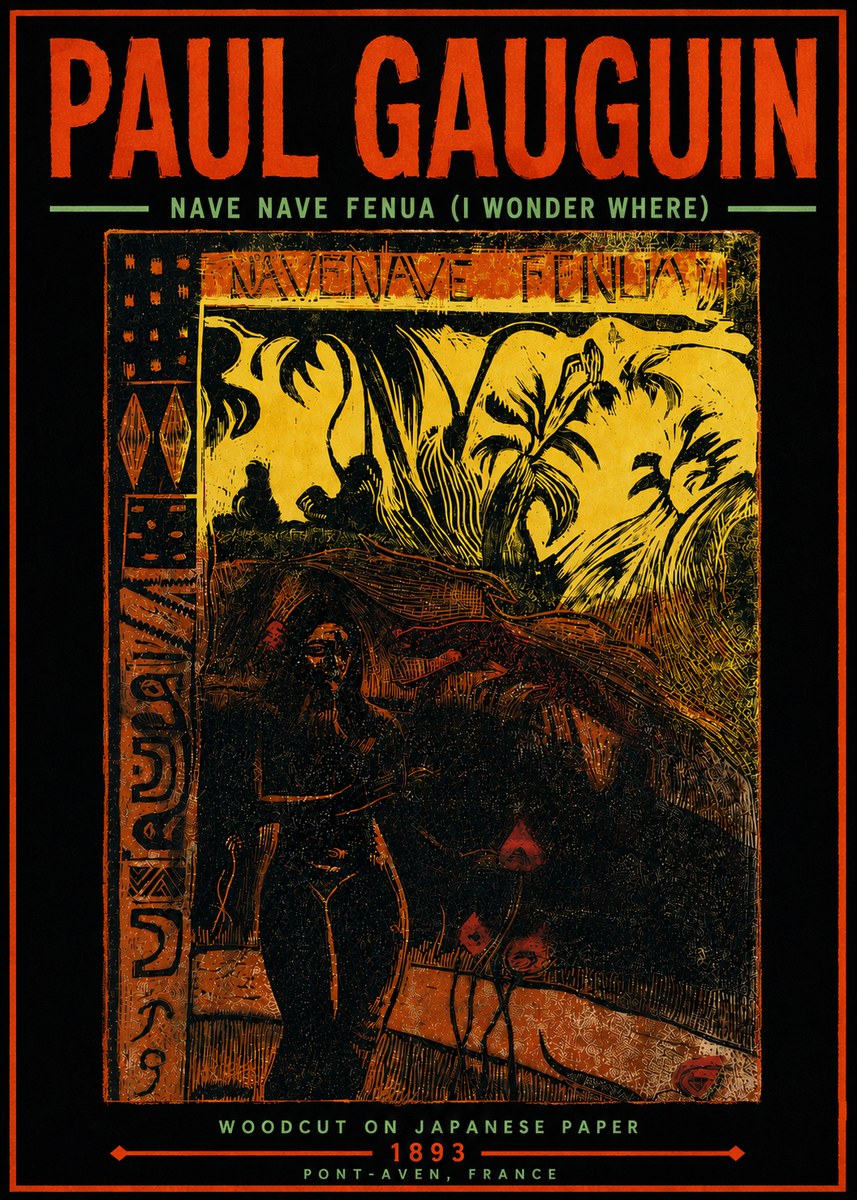 Paul Gauguin Nave Nave Fenua (I Wonder Where) No5 - Juliste
