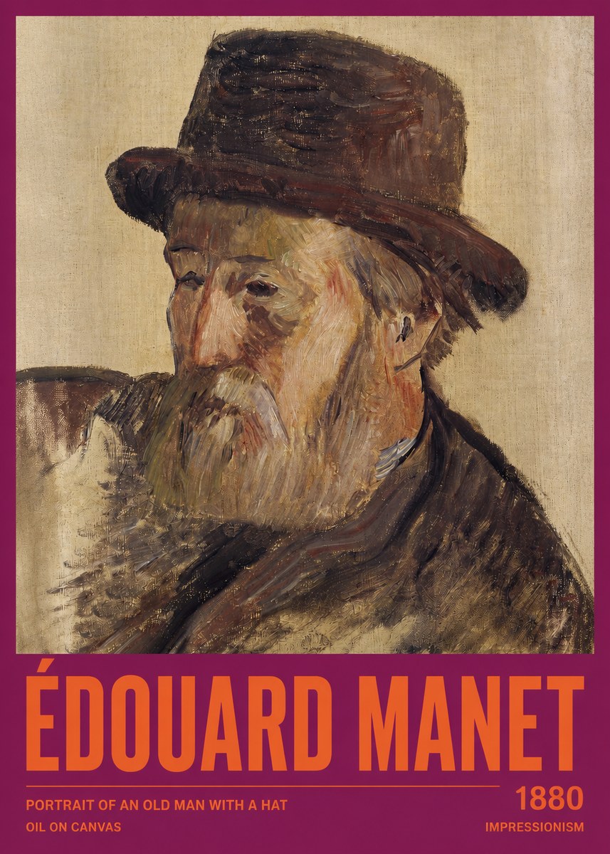 Édouard Manet Portrait of an Old Man with a Beard No6 - Juliste