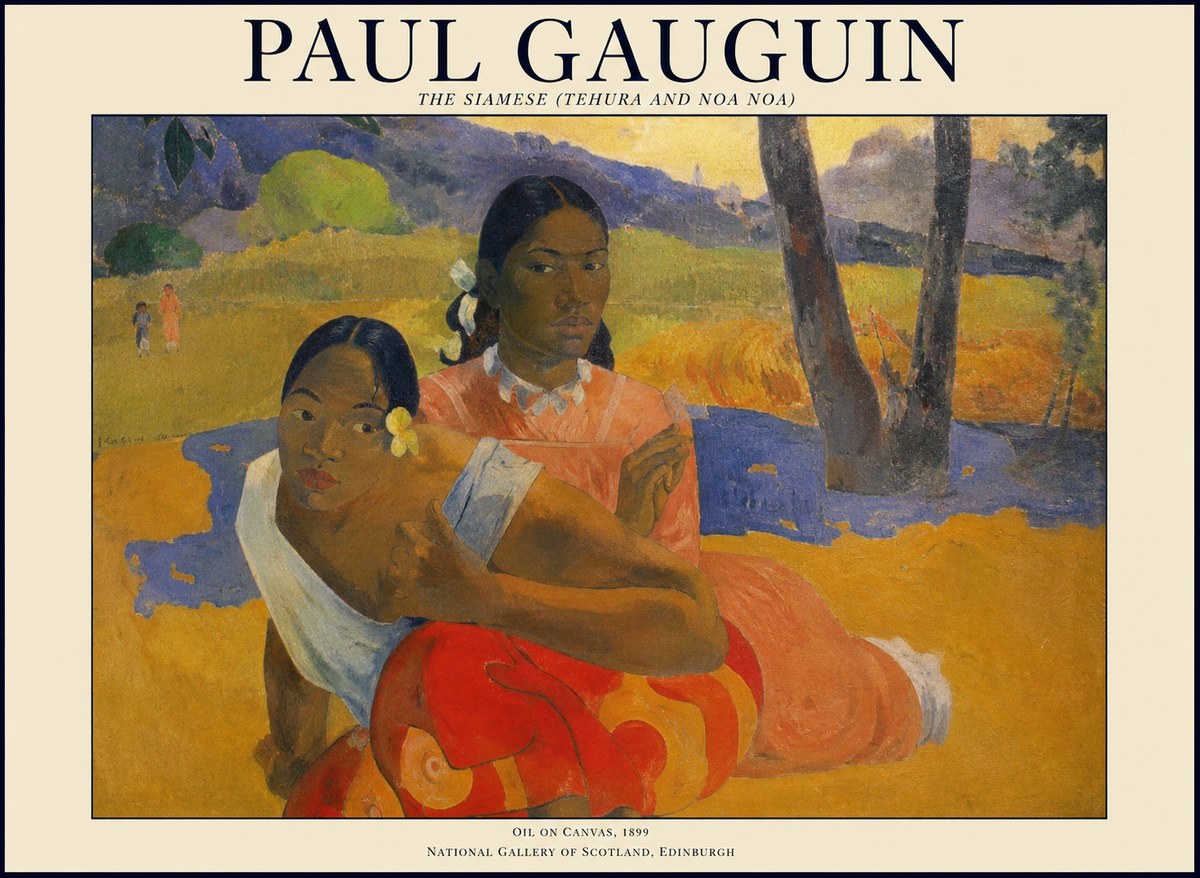 Paul Gauguin The Siamese (Tehura and Noa Noa) No1 - Juliste