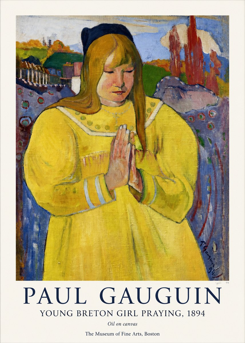 Paul Gauguin Young Breton Girl Praying, 1894 No1 - Juliste