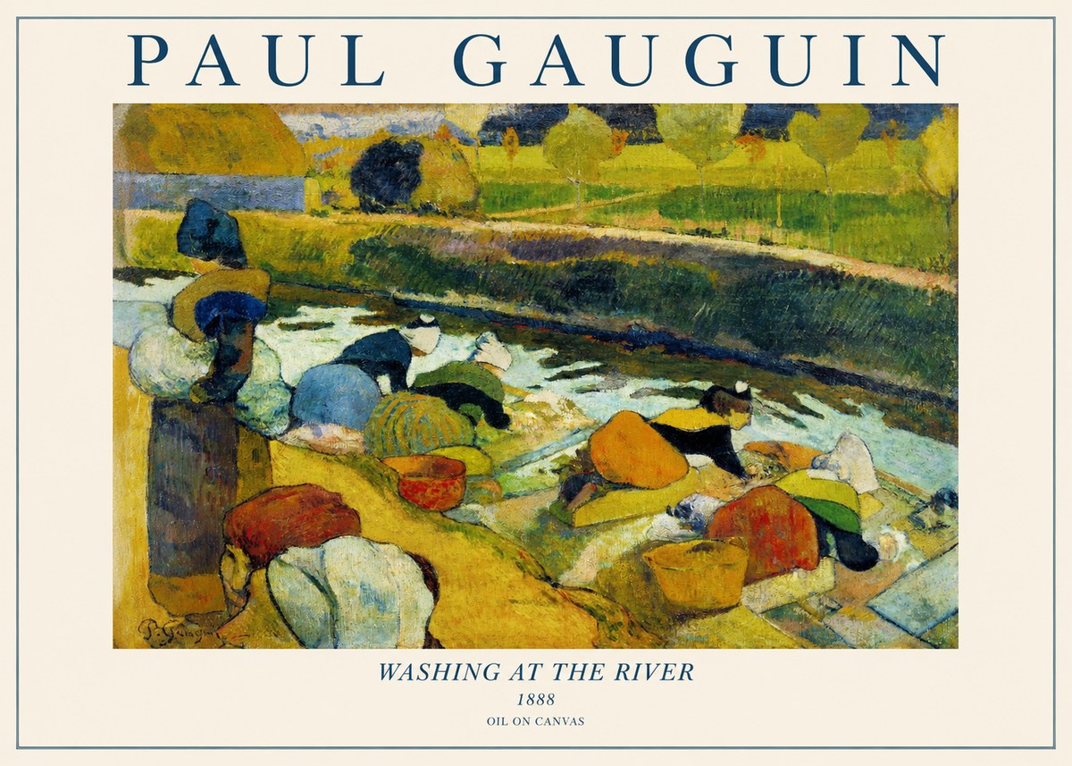 Paul Gauguin Washing at the River No1 - Juliste