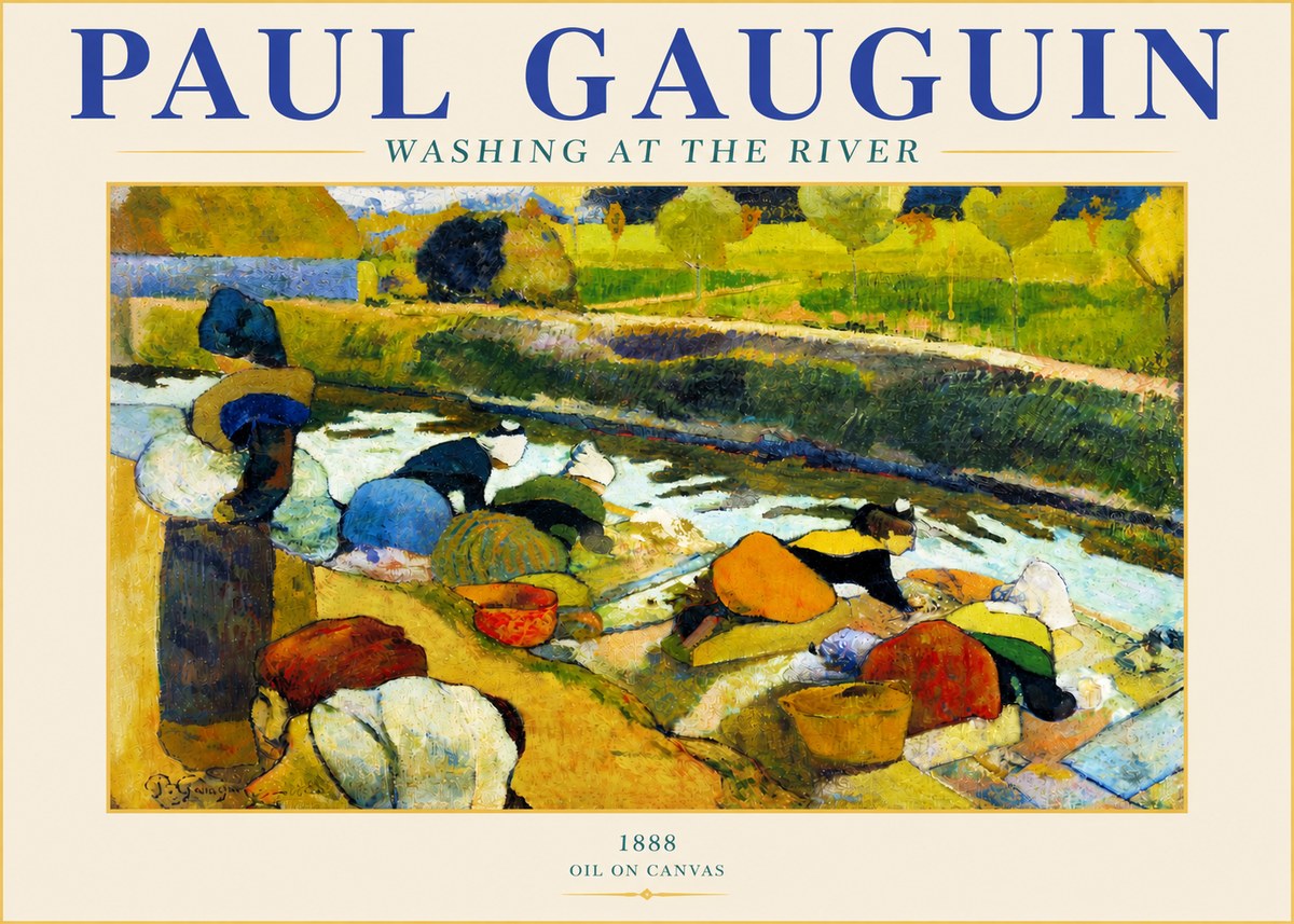 Paul Gauguin Washing at the River No4 - Juliste