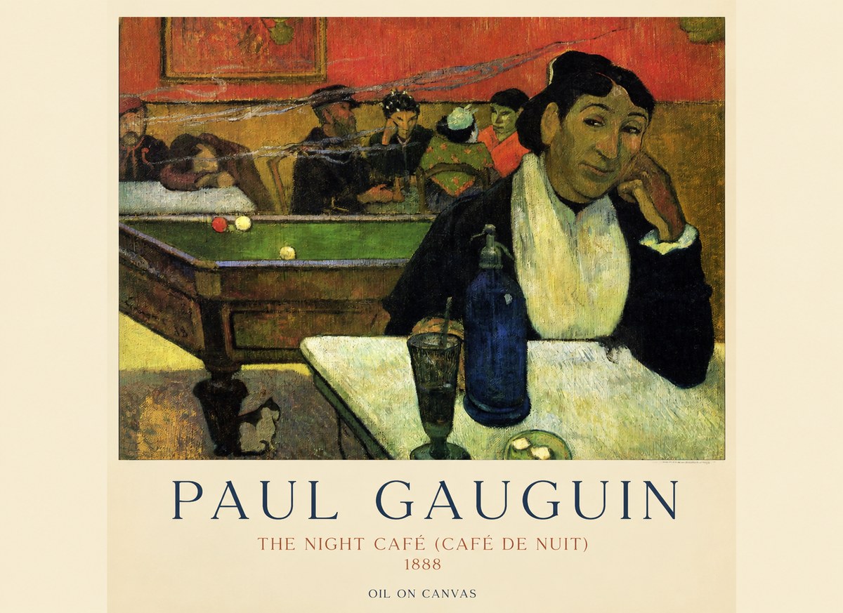 Paul Gauguin The Night Café (Café De Nuit) No1 - Juliste
