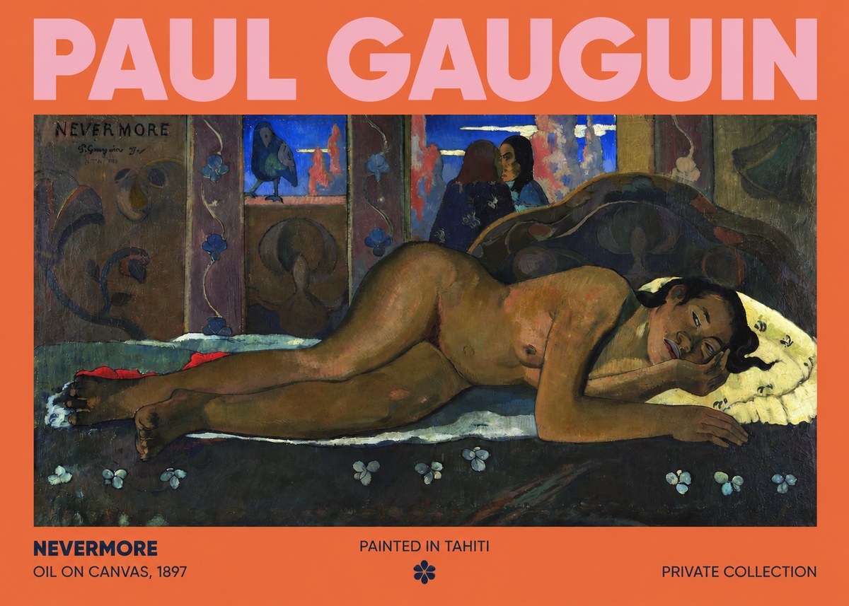 Paul Gauguin Nevermore No2 - Juliste