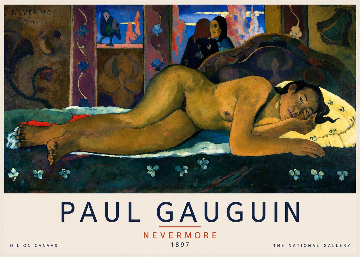 Paul Gauguin Nevermore No4 - Juliste